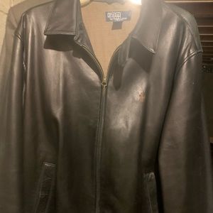 Ralph Lauren brown leather Mens jacket